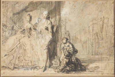 The Promenade of the Boulevards by Gabriel de Saint-Aubin