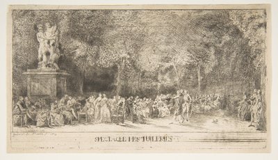 Scene in the Tuileries: The Chairs by Gabriel de Saint-Aubin