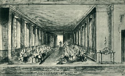 Spinning room by Gabriel de Saint-Aubin