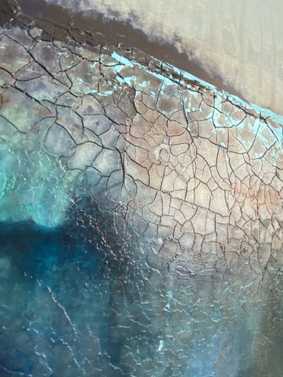 Earth Cracks Blue Water by Gabriela Aleksandra Szuba