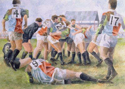 Rugby Match: Harlequins v Wasps, 1992 by Gareth Lloyd Ball