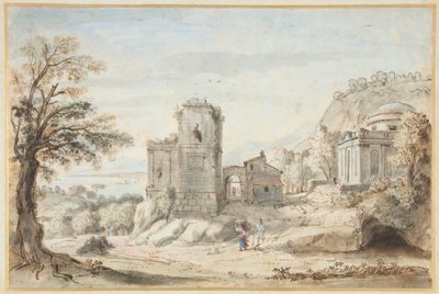 Landscape with Ruins and a Temple by Gaspar van Wittel