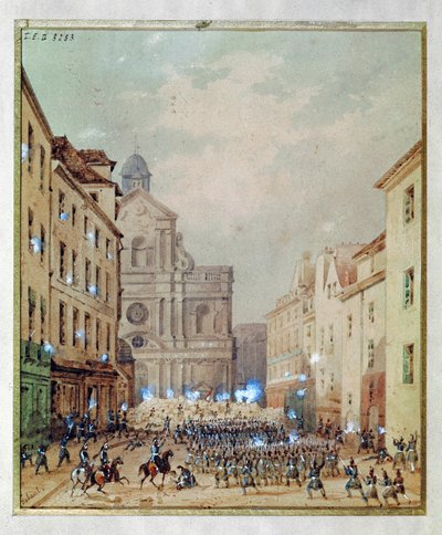 Barricade in the rue Culture-Sainte-Catherine by Gaspard Gobaut