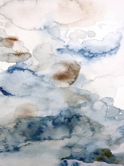 Blue Brown Abstract Sky by Gemma Bardot