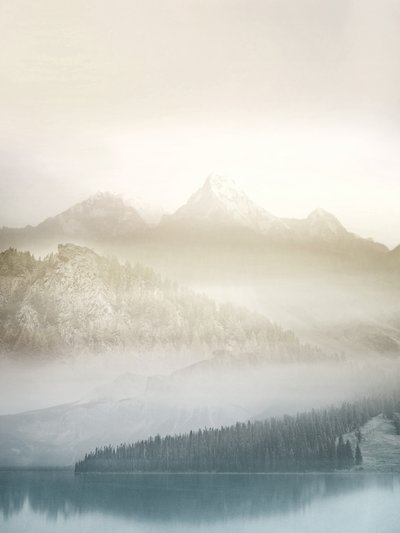 Misty Mountain Forest Lake by Gemma Bardot