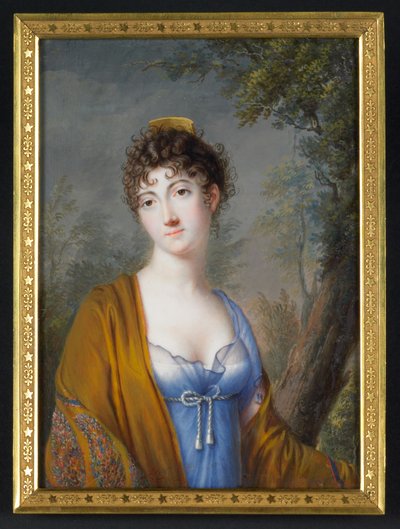 Lady in Blue with Yellow Shawl, c.1800 by Genot Genot