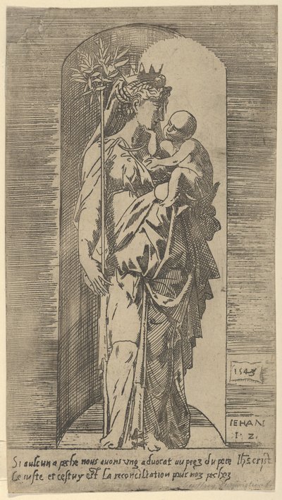The Virgin and Child in a Niche, 1543 by Geoffroy Dumoûtier
