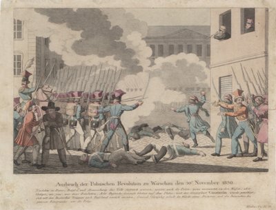 Outbreak of the Polish Revolution in Warsaw on November 1830 by Georg Benedikt Wunder