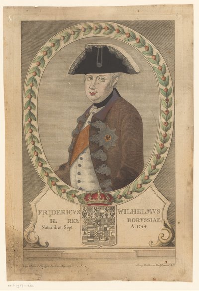 Portrait of Frederick William II, King of Prussia by Georg Mathäus Probst
