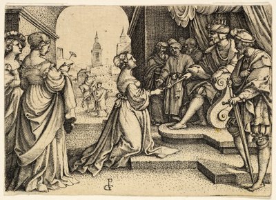 Esther before Ahasuerus by Georg Pencz