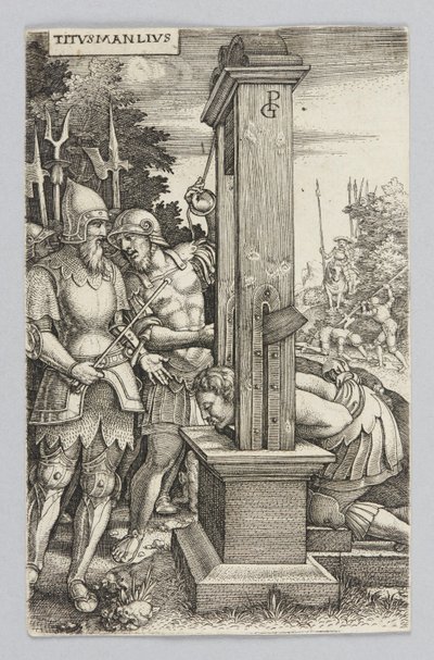 Titus Manlius Attending the Execution of His Son by Georg Pencz