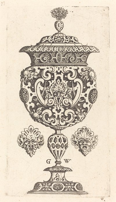 Goblet, Rim Decorated with Masque with Gaping Mouth by Georg Wechter I