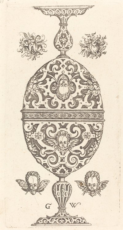 Two Small Goblets Superimposed in Reverse by Georg Wechter I