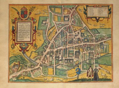 Map of Cambridge from Civitates Orbis Terrarum by Georg Braun by Georg Braun and Hogenberg Franz