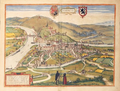 Map of Namur by Georg Braun and Hogenberg Franz