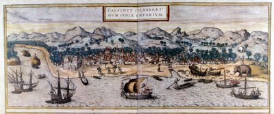 View of Kozhikode or Calicut in India from the Atlas 