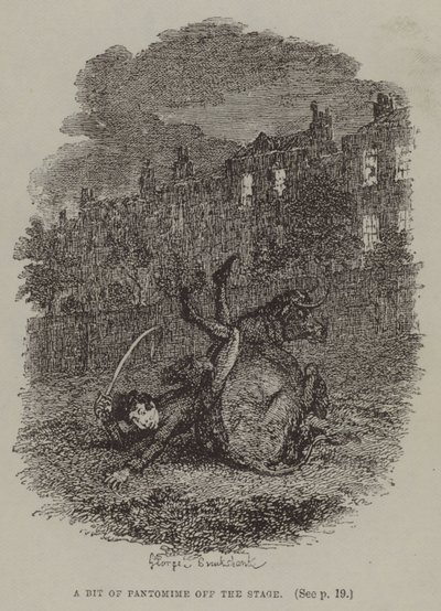 A Bit of Pantomime off the Stage by George (after) Cruikshank