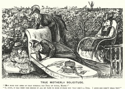 Punch Cartoon: True Motherly Solicitude by George (after) Du Maurier