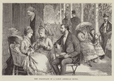 The Colonnade of a Large American Hotel by George Augustus Sala