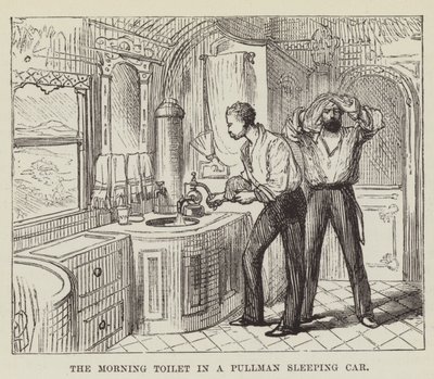 The Morning Toilet in a Pullman Sleeping Car by George Augustus Sala