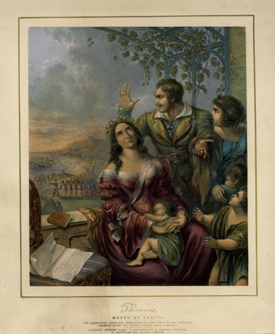 Pomare, Queen of Tahiti, the Persecuted Christian by George Baxter