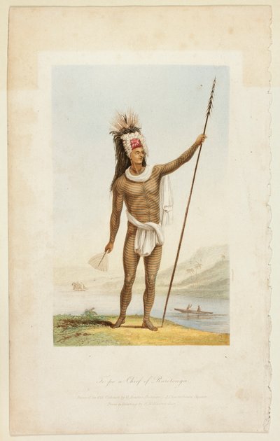 Te Po, a Chief of Rarotonga by George Baxter