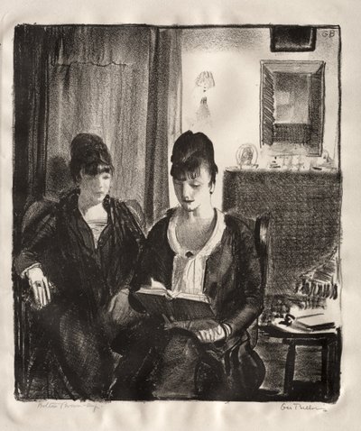 Elsie Reading to Emma, Second Stone by George Bellows