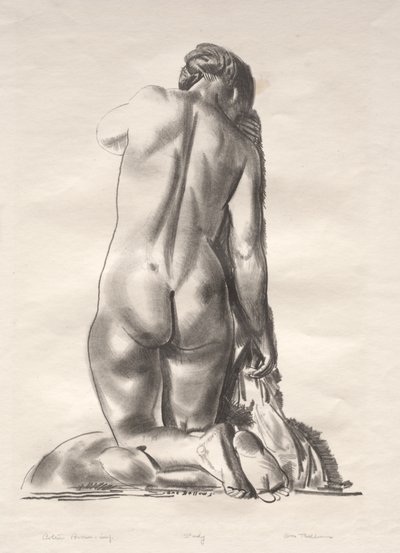 Nude Study, Woman Kneeling on a Pillow by George Bellows