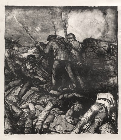 War Series: The Charge, Right Detail, First State by George Bellows
