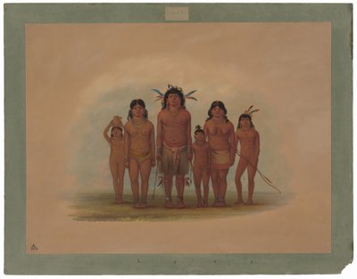 A Connibo Indian Family by George Catlin
