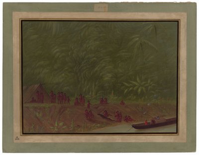 A Mura Encampment by George Catlin