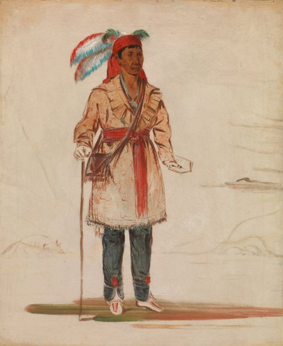 Ee-tów-o-kaum, Both Sides of the River, Chief of the Tribe by George Catlin