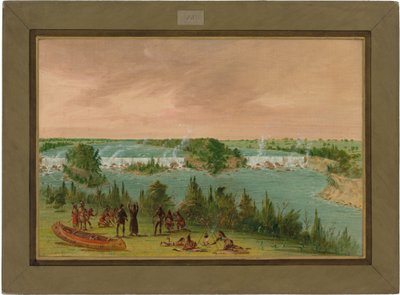 Father Hennepin and Companions at the Falls of St. Anthony, May 1, 1680 by George Catlin