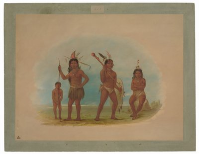 Four Arowak Indians by George Catlin