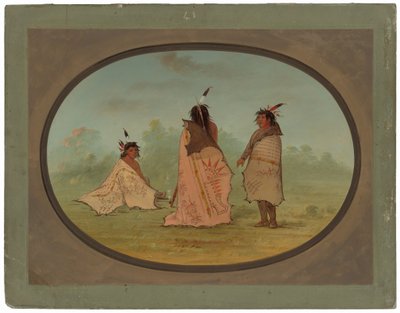 Three Blackfoot Men by George Catlin