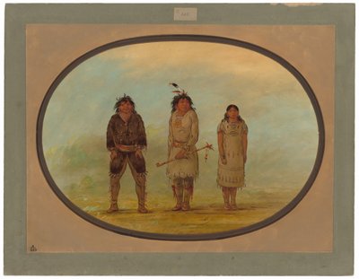 Three Selish Indians by George Catlin