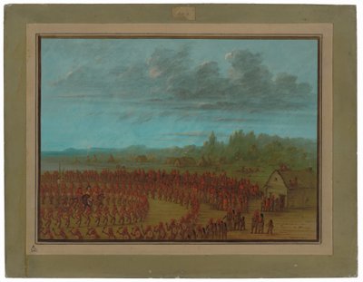 War Dance of the Saukies by George Catlin