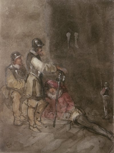 Unidentified Historical Subject, with Soldiers by George Cattermole