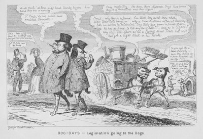 Dog-Days, Legislation going to the Dogs by George Cruikshank