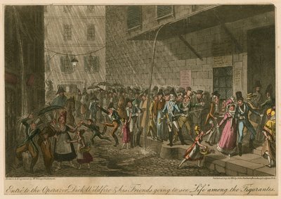 Entre to the Opera; or, Dick Wildfire and his Friends Going to See Life among the Figurantes by George Cruikshank