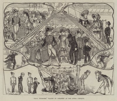 HMS Pinafore, played by Children at the Opera Comique by George Cruikshank