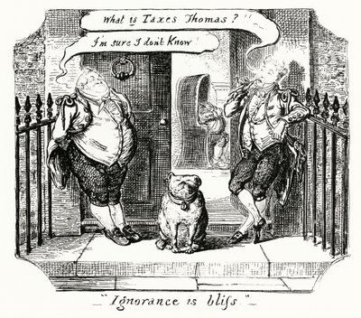 Ignorance is Bliss by George Cruikshank