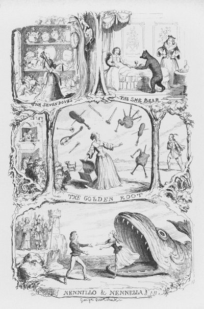 Illustration for The Pentamerone by George Cruikshank (engraving) by George Cruikshank