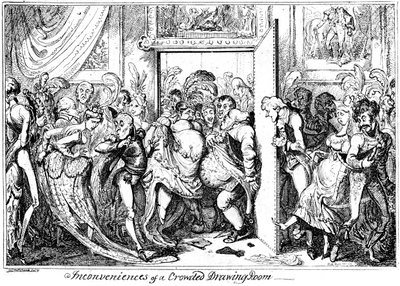 Inconvenience of a Crowded Drawing Room by George Cruikshank