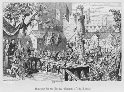 Masque in the Palace Garden of the Tower by George Cruikshank