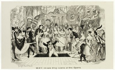 May - A New Drop Scene at the Opera from George Cruikshank