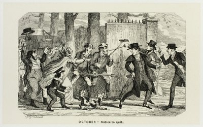 October - Notice to Quit from George Cruikshank
