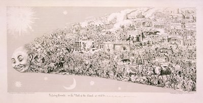 Passing events, or the tail of the comet of 1853 by George Cruikshank