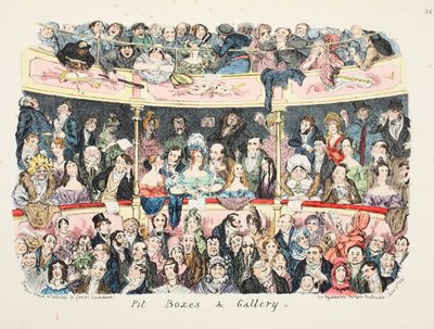 Pit Boxes and Gallery, published 1836 by George Cruikshank