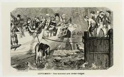 September - Over-Boarded and Under-Lodged from George Cruikshank